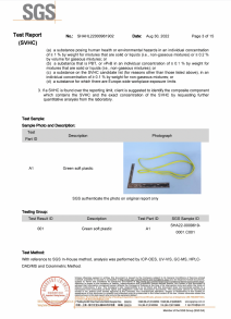 REACH SVHC testing report by SGS-2